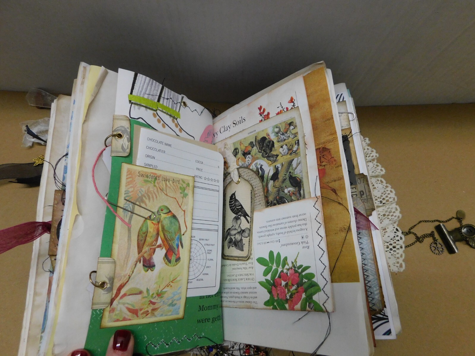 Junk Journal Handmade Chunky Vintage Style Handmade Hardcover /Ephemera Biege
