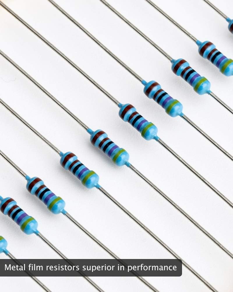 17-Value 0-1M Ohm Resistor Assortment with Color Code Guide & Compliance