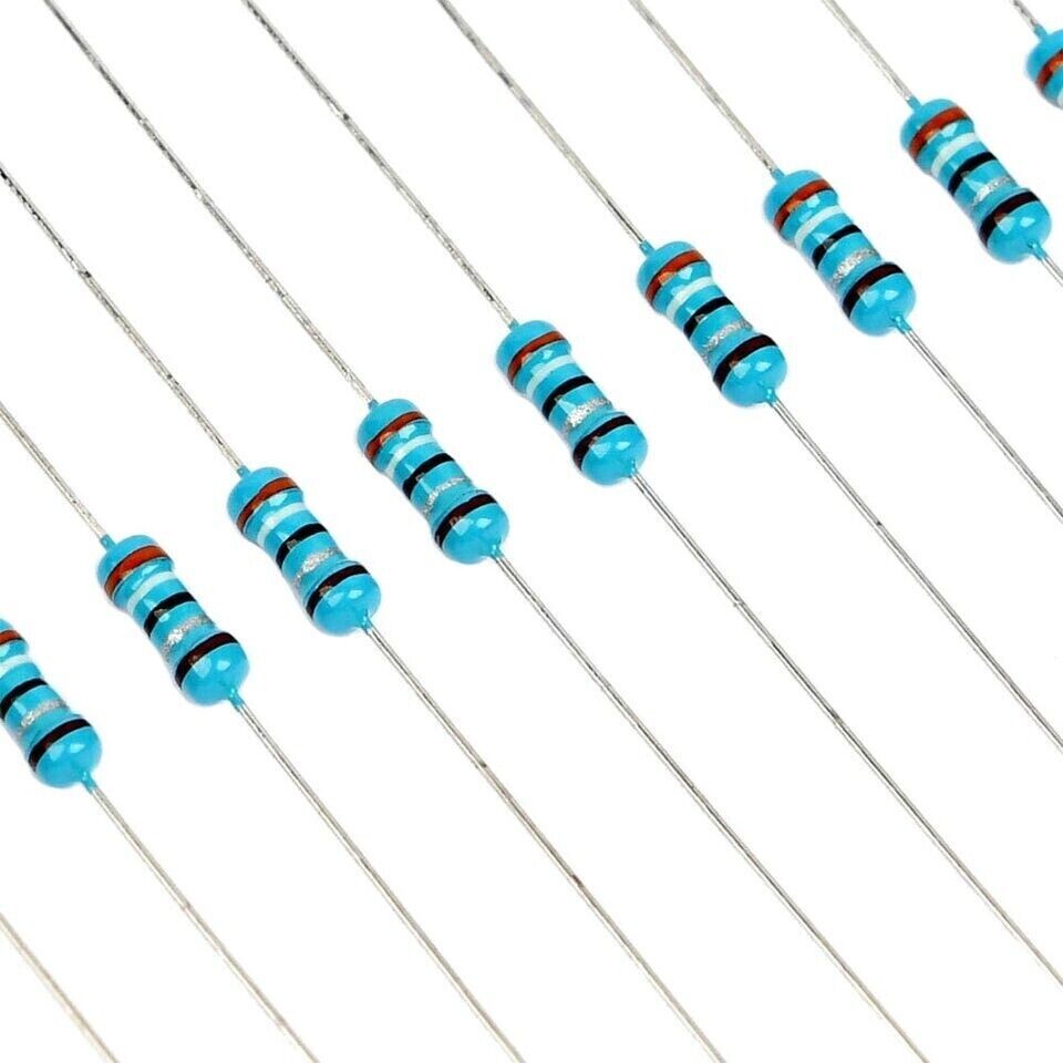 600Pcs 60 Values 1% 1/4W Resistor Kit 0 Ohm-10M Ohm Metal Film Resistors Kit