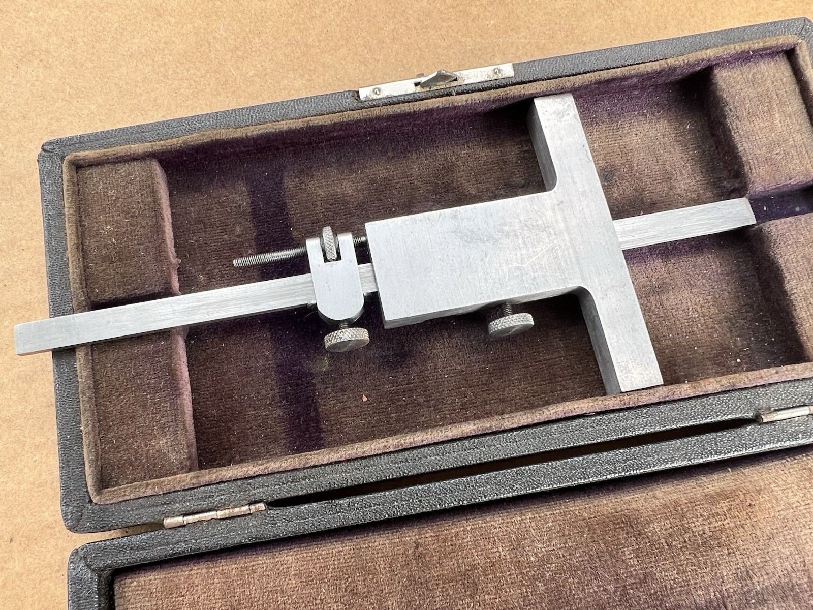 🇺🇸Vintage Brown & Sharpe No. 600 Vernier Depth Micrometer Gauge 5” Case🇺🇸