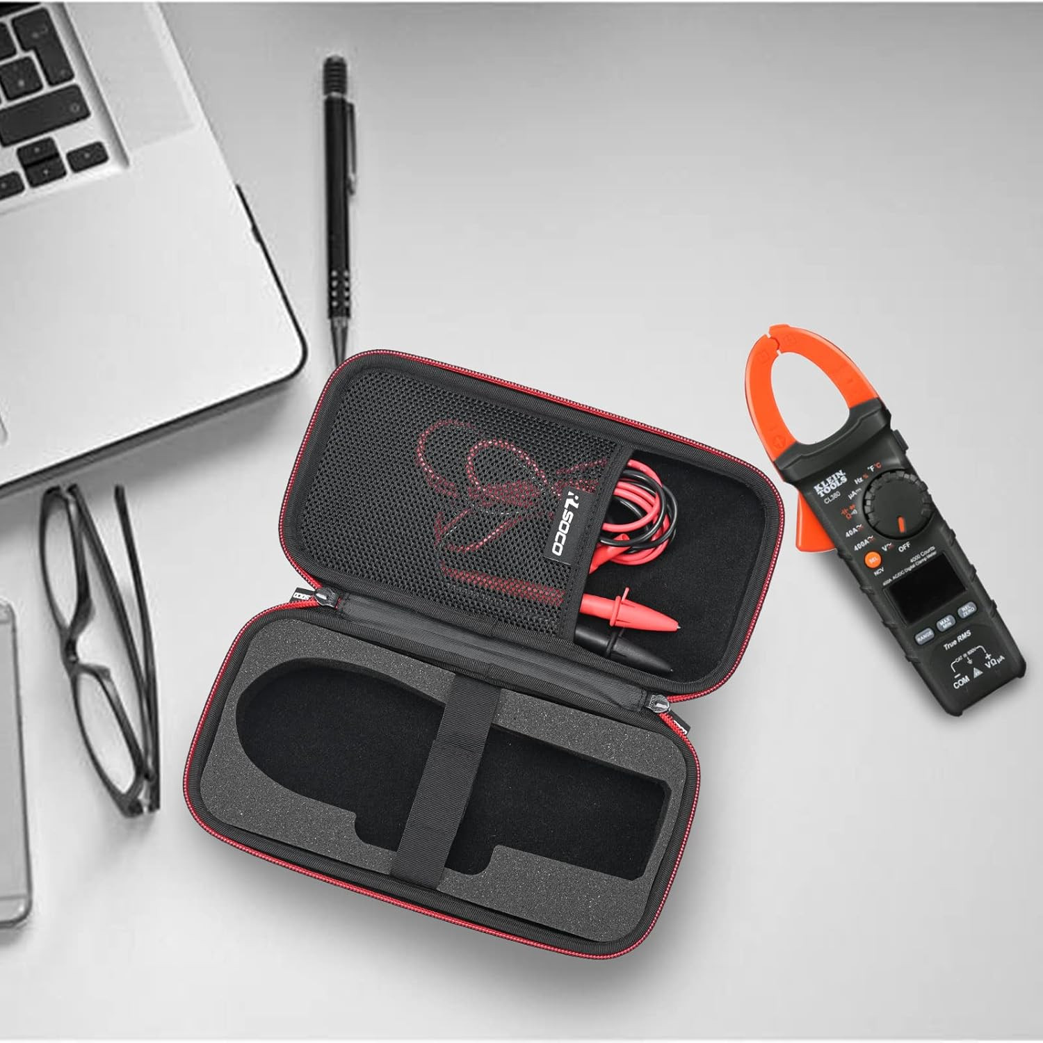 Dura Estuche Compatible Con Pinza Amperimetrica Digital Klein Tools Cl…