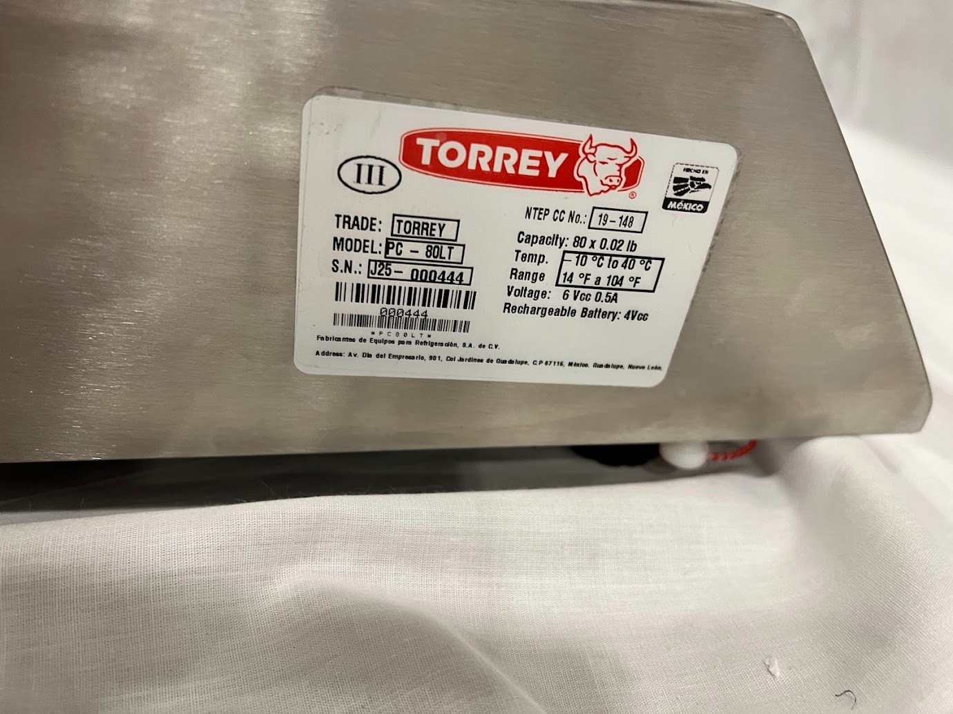 Tor Rey PC-80LT 80 lb. Digital Price Computing Scale with Tower, Legal for Trade