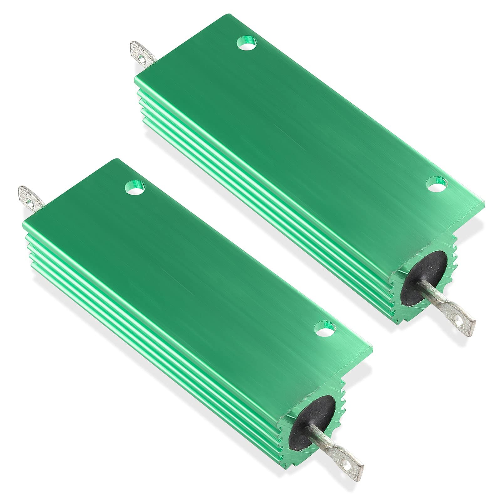 Bonsicoky 2Pcs 100W 4 Ohm Wirewound Resistors, Aluminum Housed 4