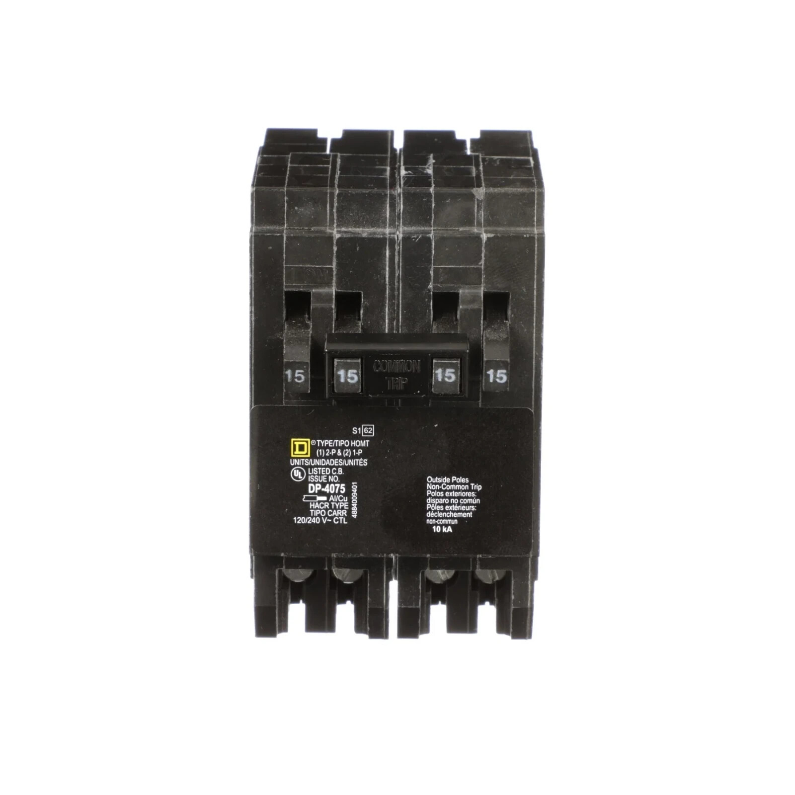 Square D HOMT1515215 Tandem Circuit Breaker 15 Amp 2 Phase