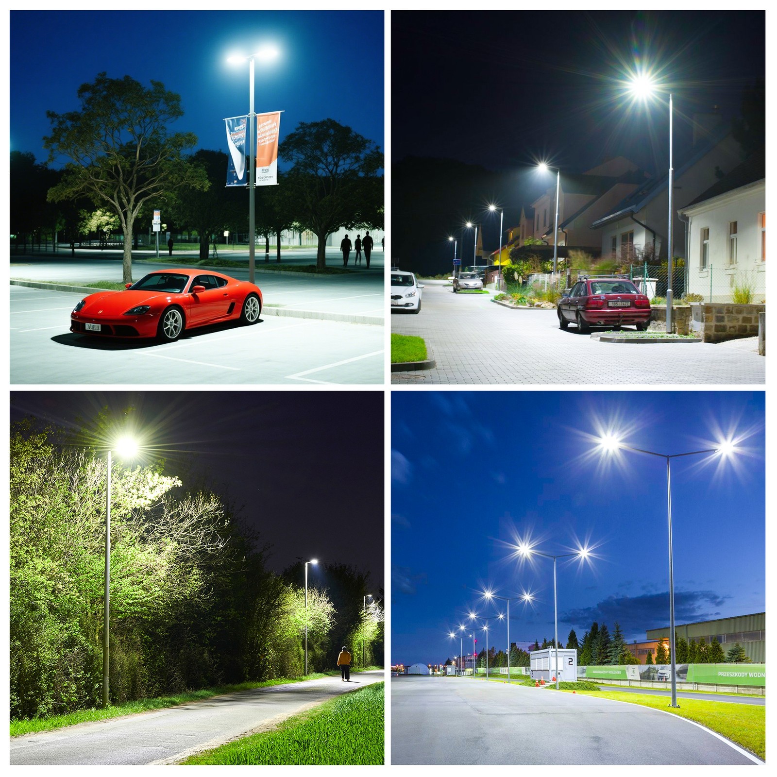 400W LED Parking Lot Light Commercial Shoebox Pole Lamp 277-480V 60,000lm 5000K