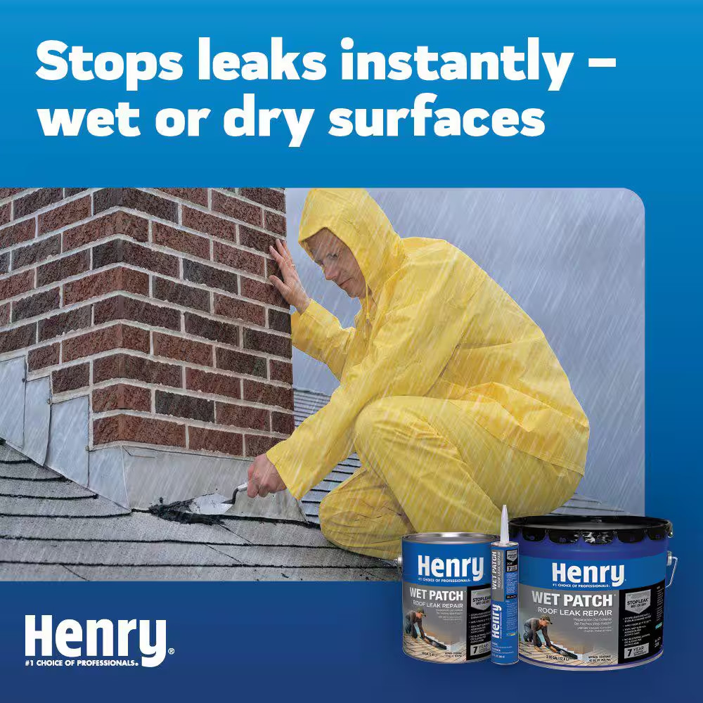 208 Wet Patch Black Roof Leak Repair Sealant Caulk 10.1 oz.
