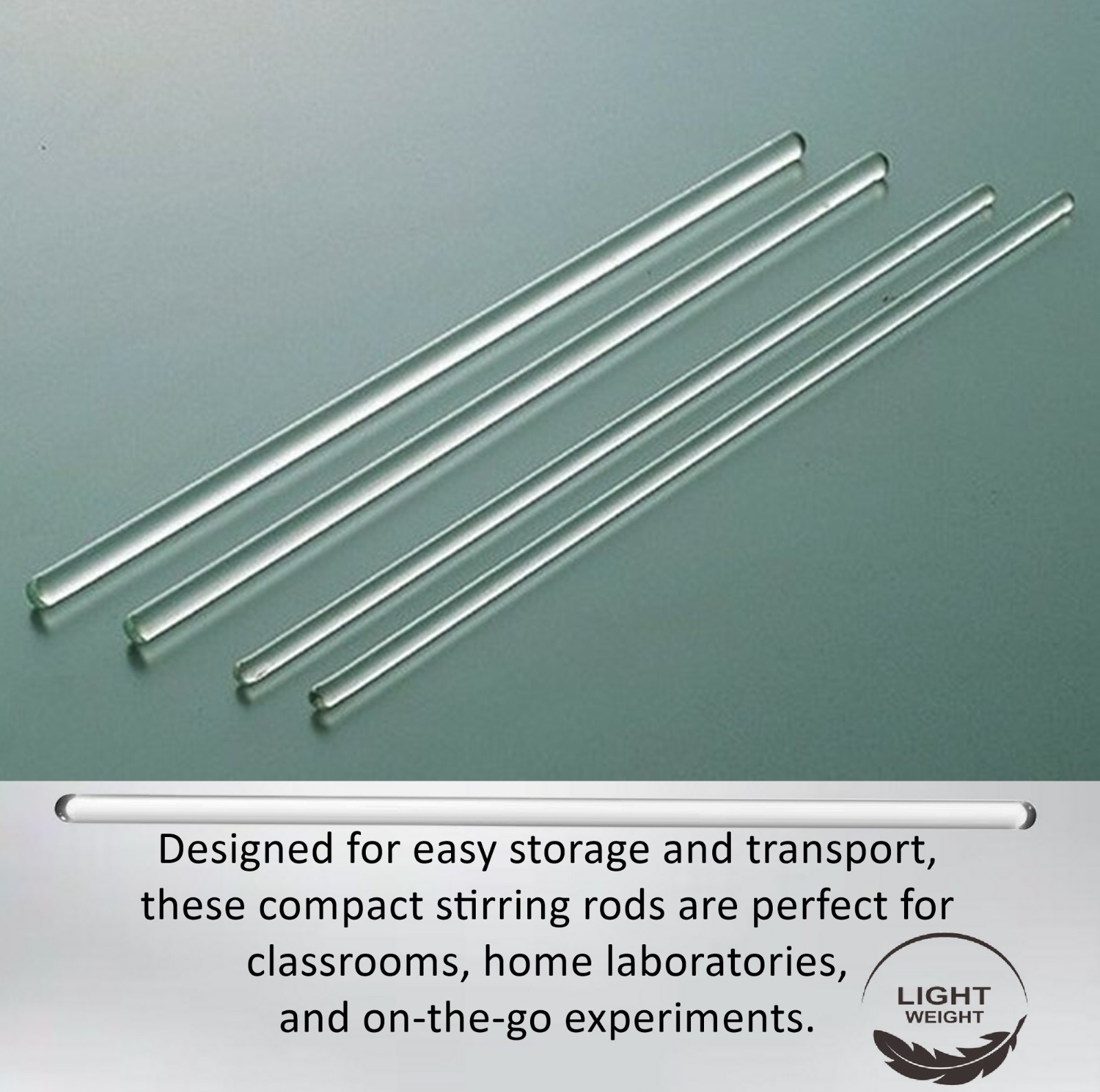 Glass Stirring Rods 8″10″ Stir Stick for Lab, Kitchen, Science Education 12/Pack