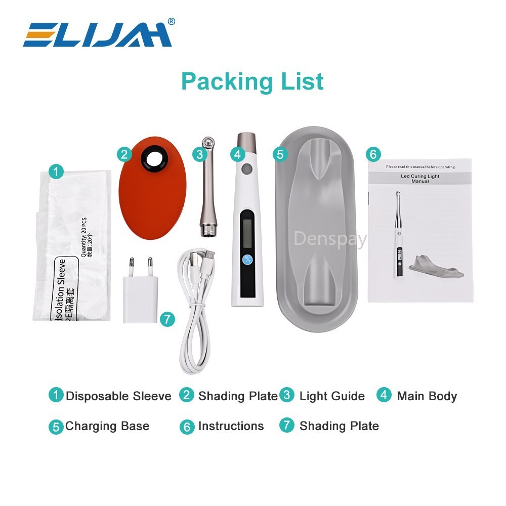 1 Second Dental Wireless LED Curing Light Cure Lamp/Light Cure Composite Resin