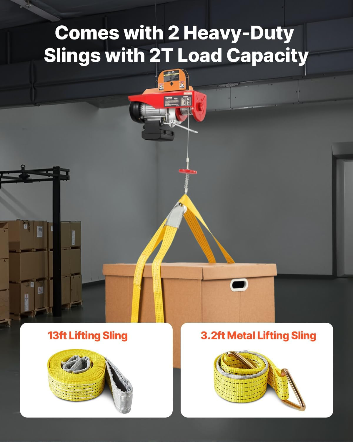 Electric Hoist with Remote Control, 440 Lbs Material Handling Tool, 110V Electri