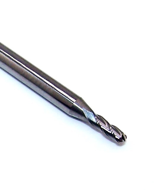 1.90mm (.0748″) CARBIDE END MILL 4 FLUTE BALL END KYOCERA 1825-0748.224