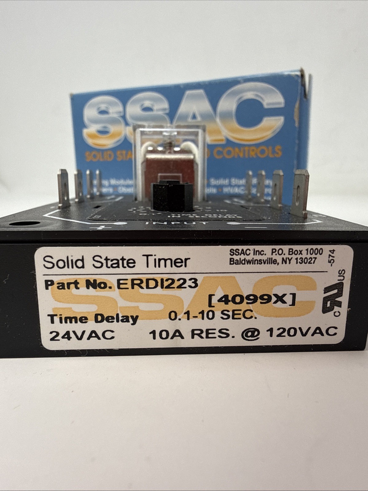 ABB SSAC TIME DELAY ON MAKE 24V DC 10 AMP .1-10 MINUTE ERD1223 4099X