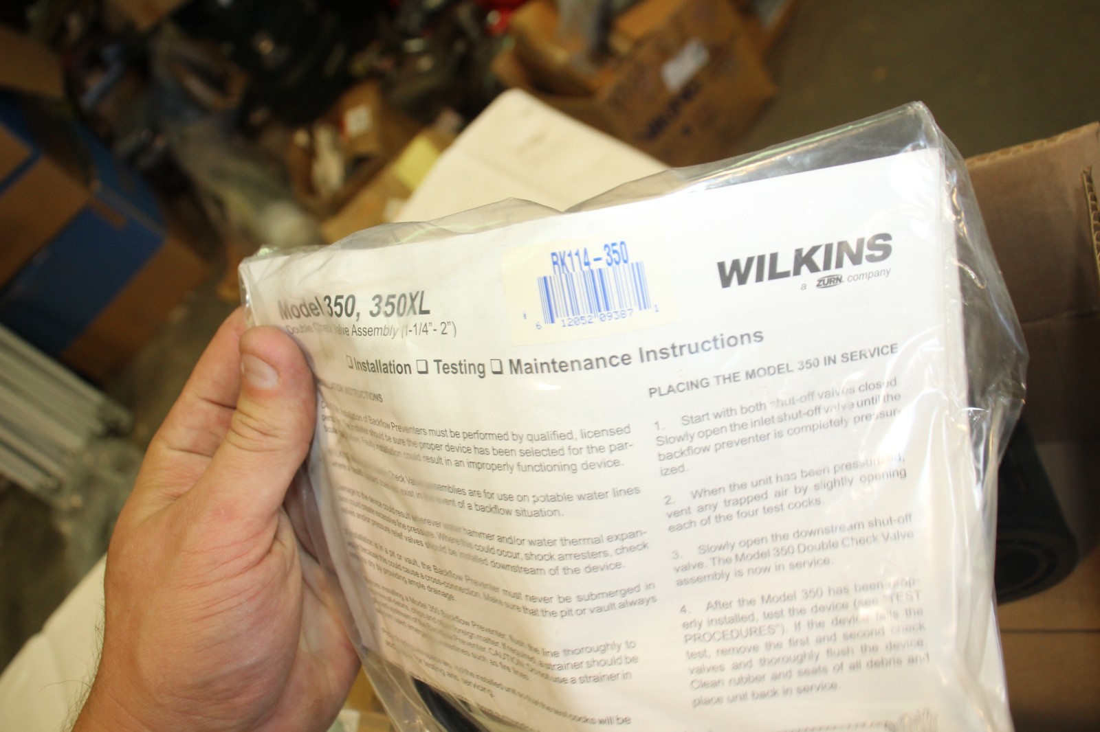 Zurn Wilkins Backflow Repair Kit 1-1/4″ 350 RK114-350