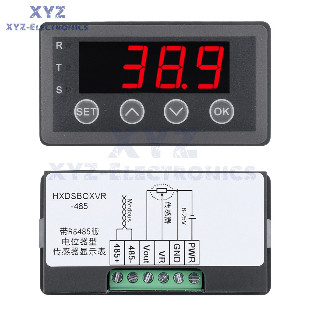DC 6/8-25V 40/50mA 0.56″ 4-digit Tube Potentiometer Sensor Digital Display Meter