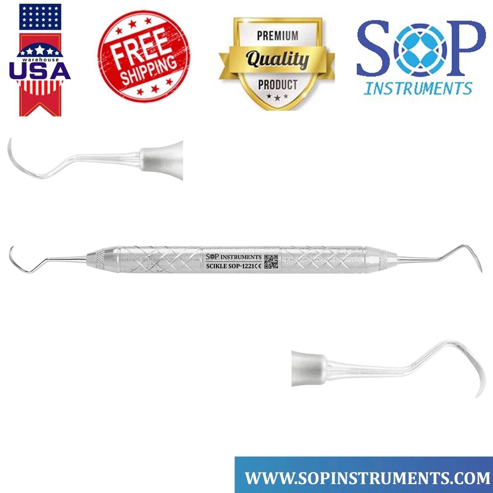Dental Sickle Scaler #N129 Universal Anterior Posterior by SOP instruments