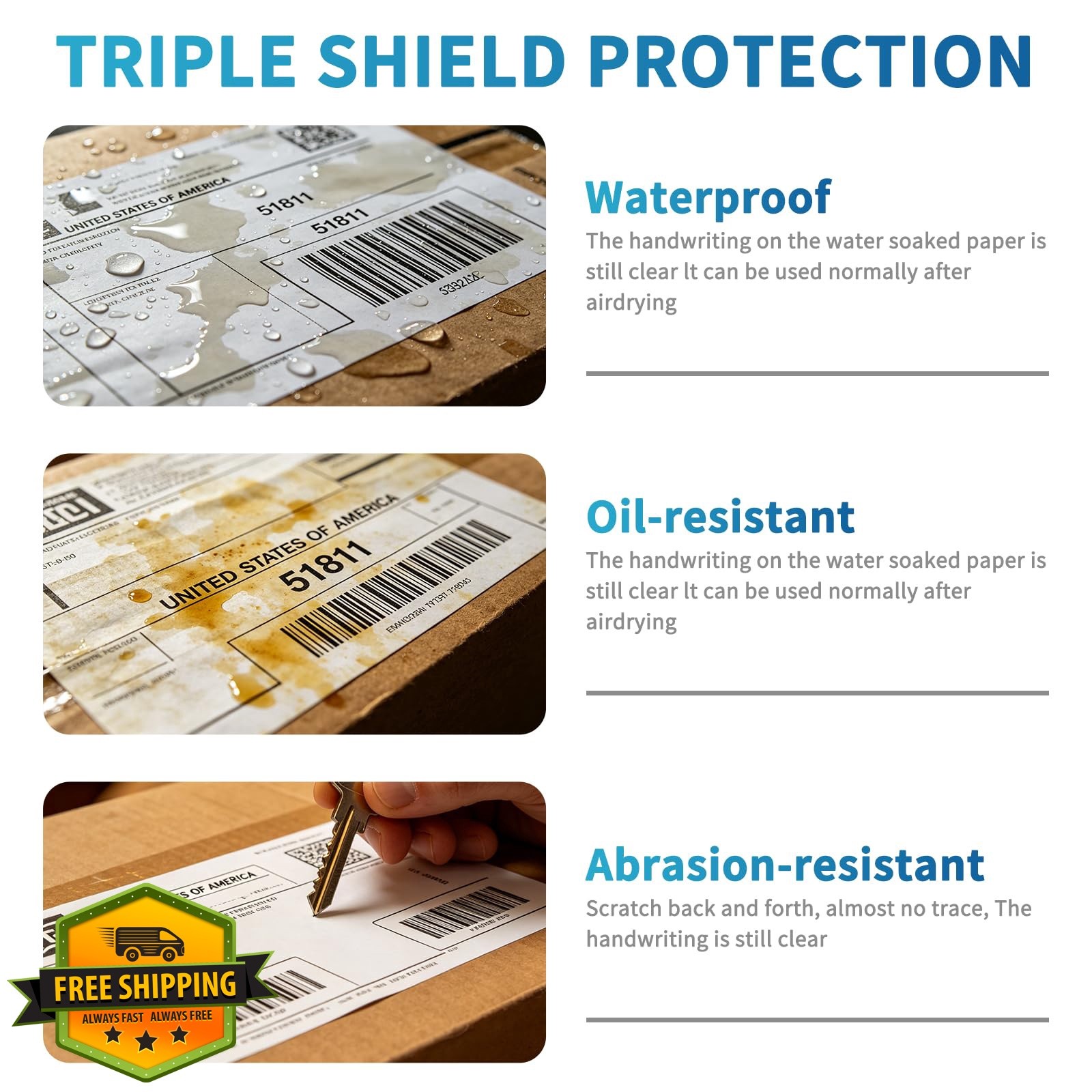 9527 Product Labels White 500 per Stack