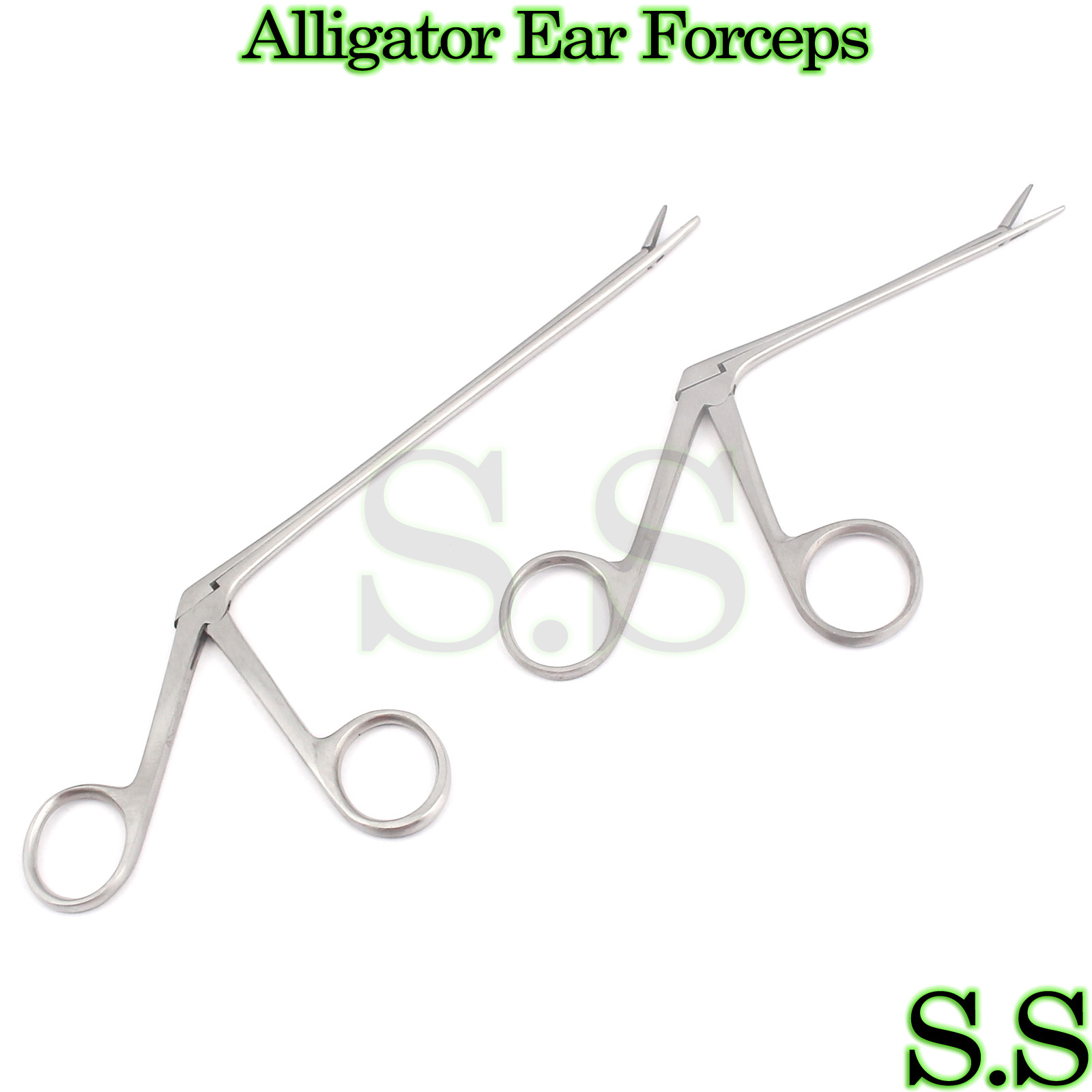 2 Hartman Alligator Ear Forceps Serrated 3.5» 5.5»ent Surgical Instruments