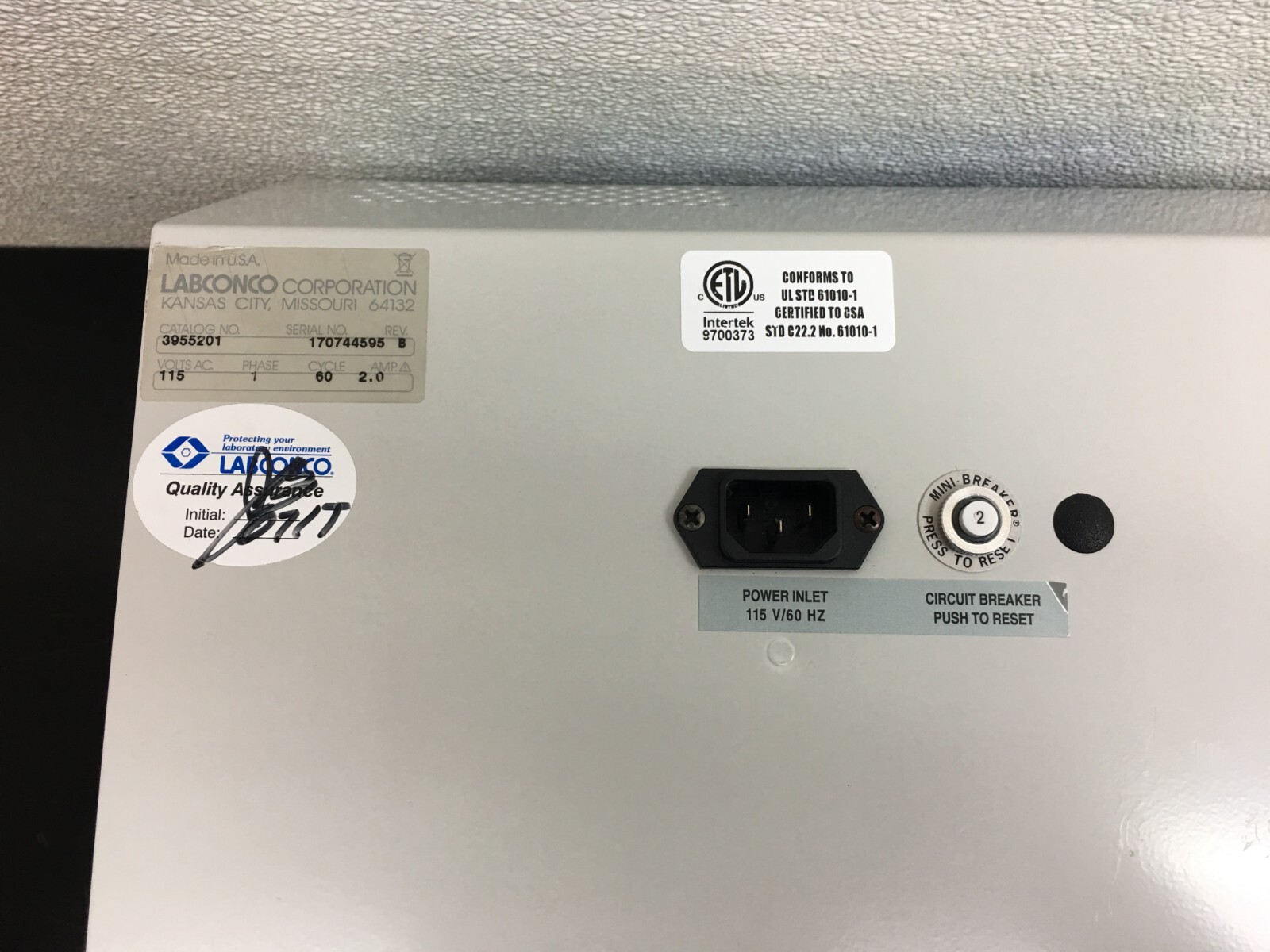 LABCONCO Cat No 3955201 Fume Adsorber Single-Filter Absorber 30″ with WARRANTY