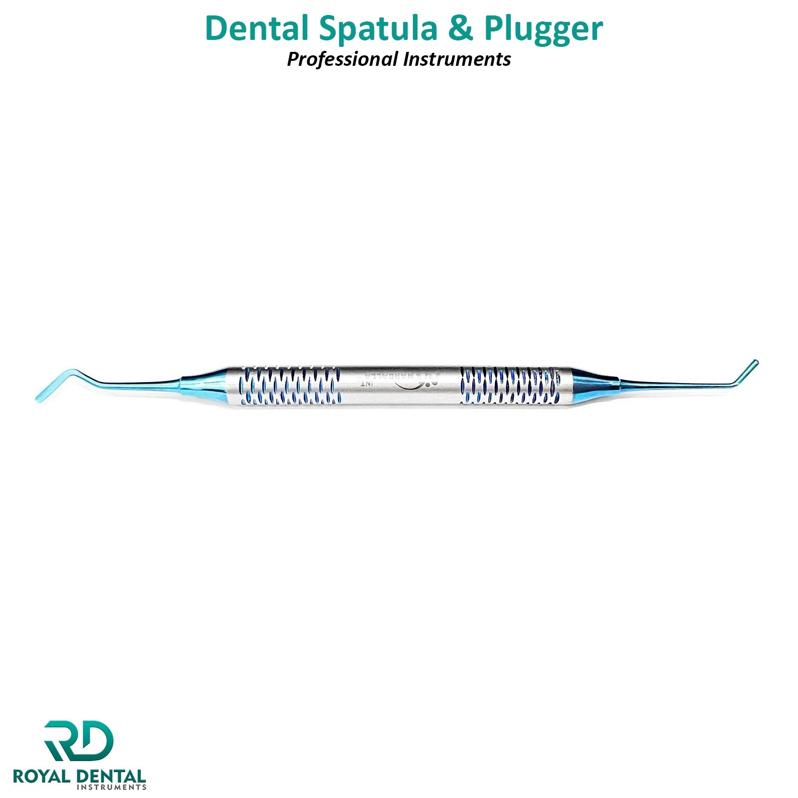 Dental Composite Filling Instruments Spatula & Plugger Titanium Color Blue Tips