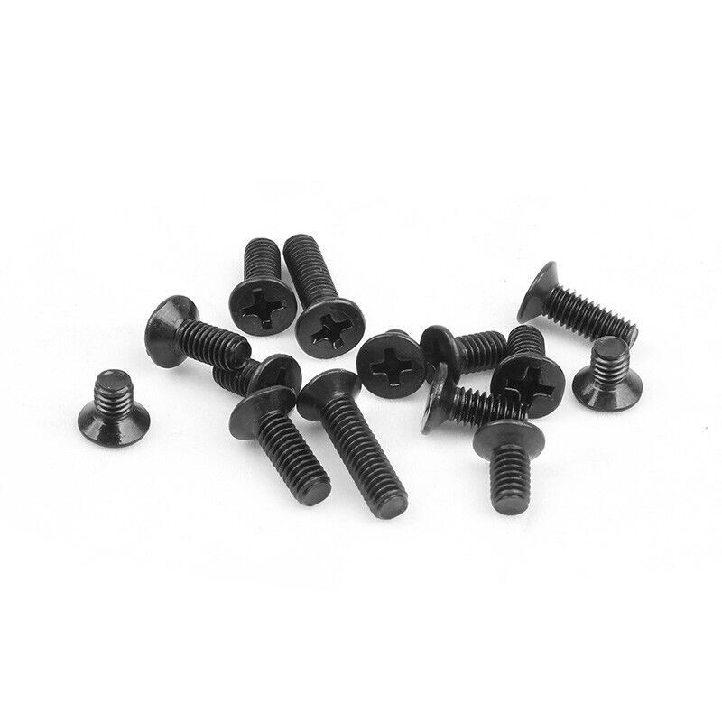 M2 M2.5 M3 M4 M5 M6 Black Steel Phillips Countersunk Head Machine Screws Bolts