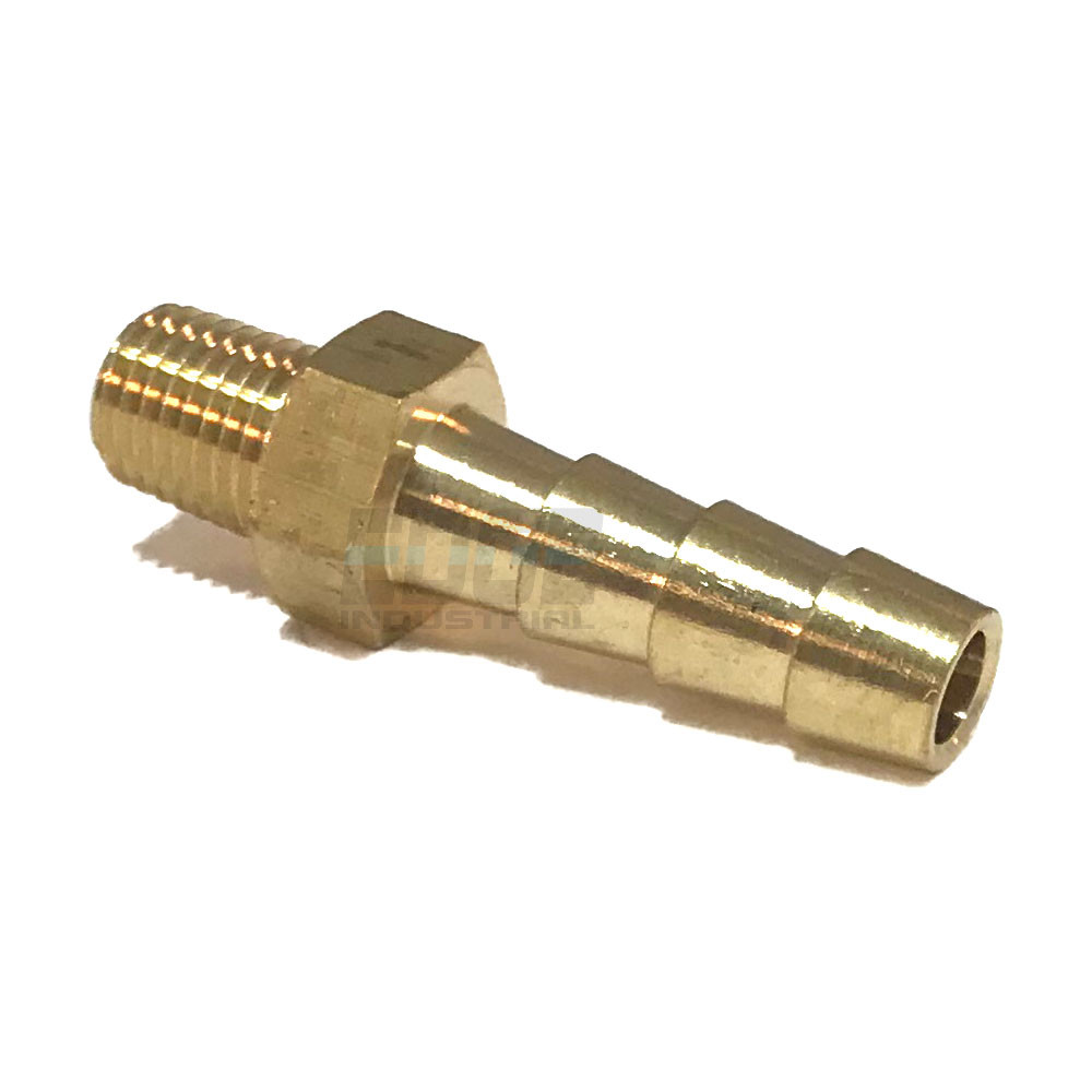 1/4 HOSE BARB X 1/16 MALE NPT Brass Pipe Fitting NPT Thread Gas Fuel Water Air