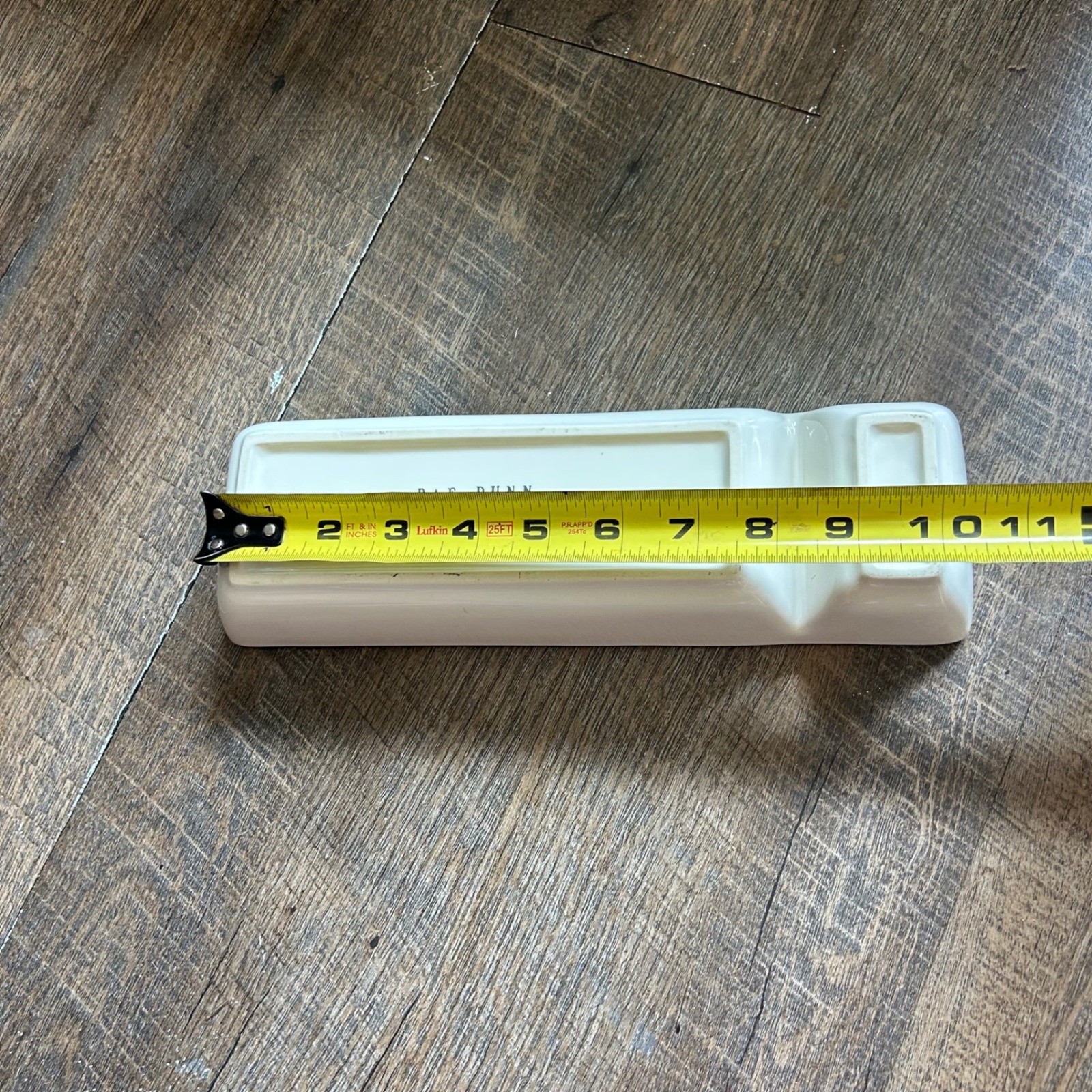 Rae Dunn Artisan Collection Pencil Hold 2 Compartment Ceramic Desk Tray Cream