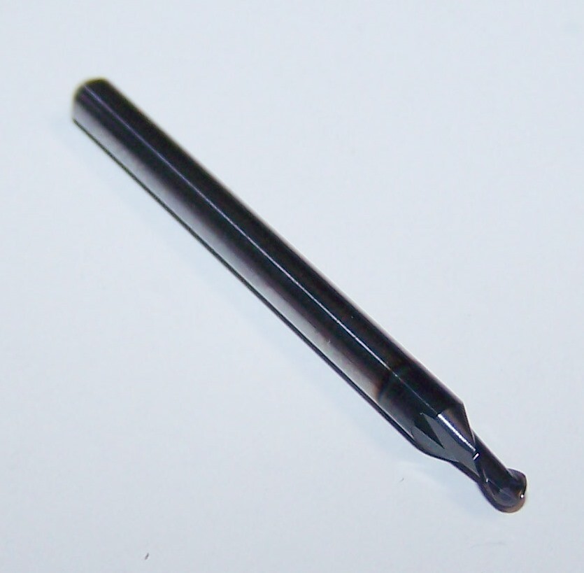 1.90mm (.0748″) CARBIDE END MILL STUB BALL ALTIN COATED KYOCERA 1635-0748L112