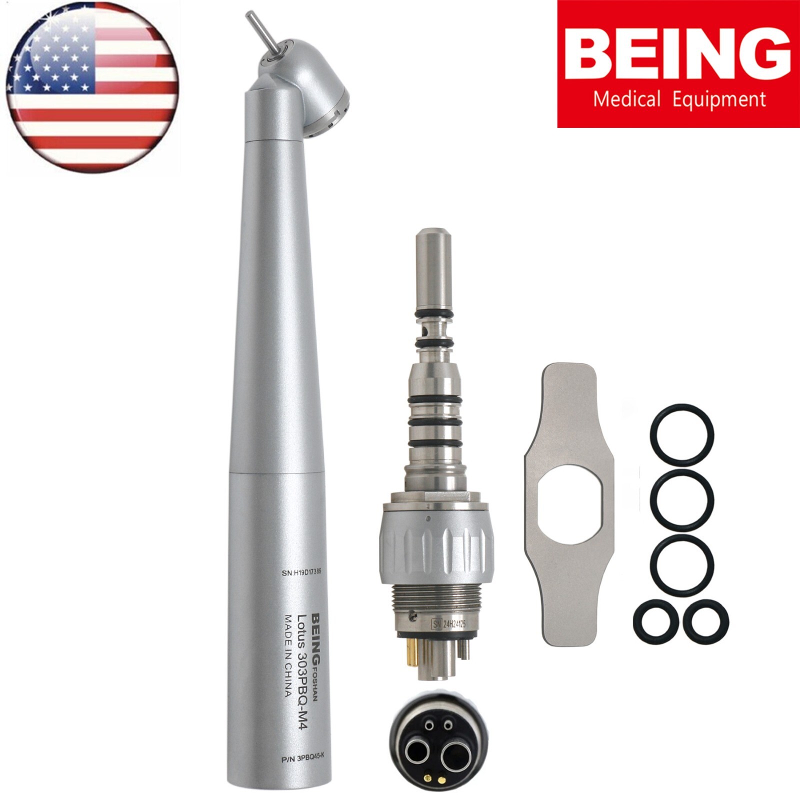 BEING Dental Turbine 45° Angle Surgical Handpiece Fiber Optic For KAVO MULTIflex