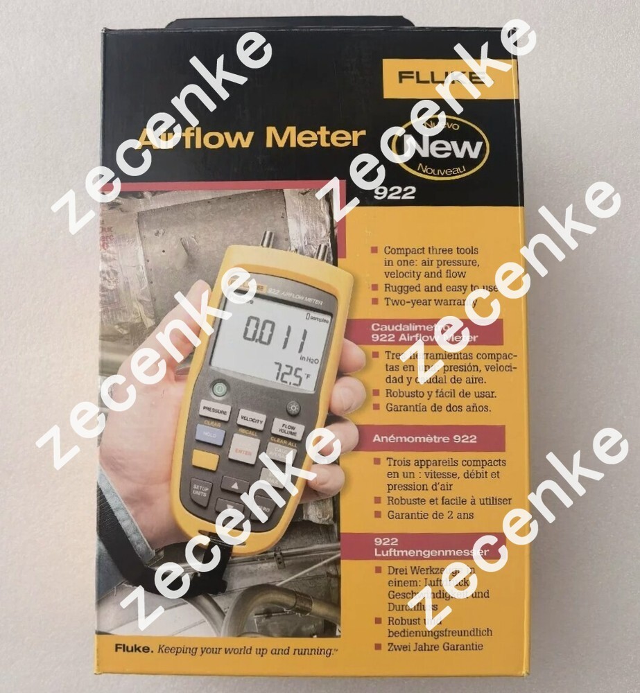 Fluke 922 Airflow Micromanometer with Bright Backlit Display
