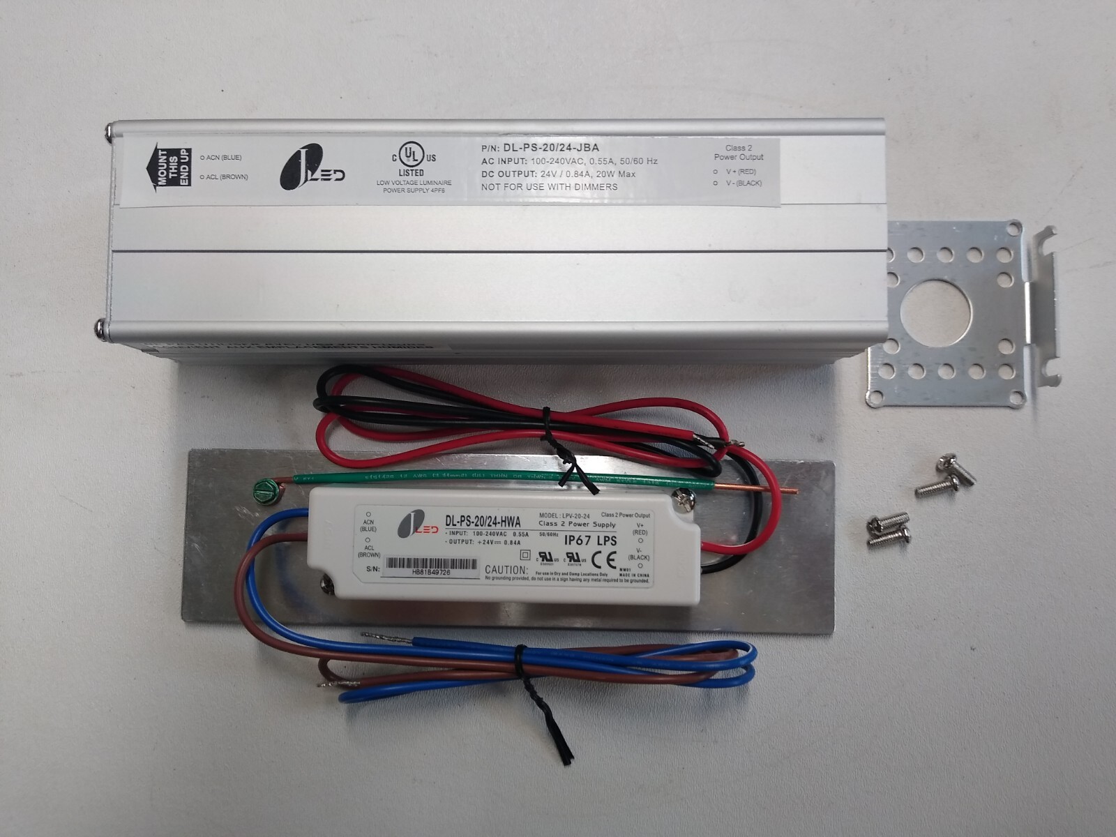 3ea. Jesco LED 3 in. Puck Lights 3000k SURFACE MOUNT & Jesco DL-PS-20/24 Driver