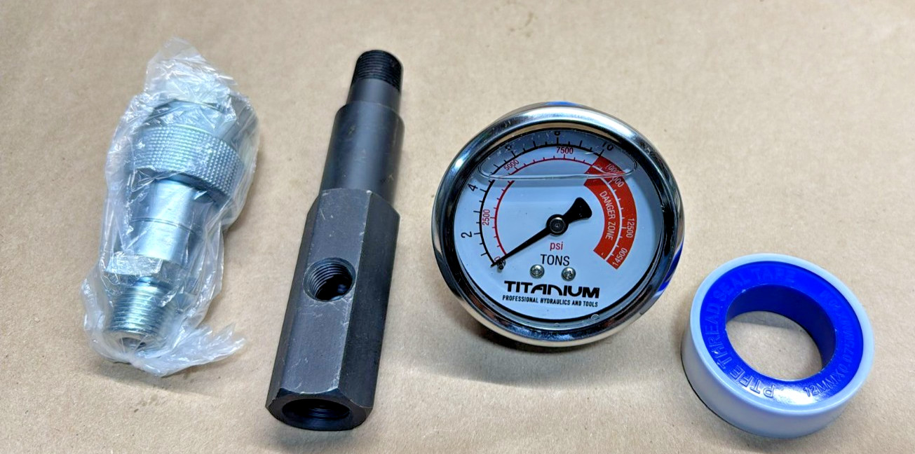 TPH Enerpac GA45GC Style Gauge AND Adaptor UP TO 14000 PSI Gauge CR400 BEST ONE