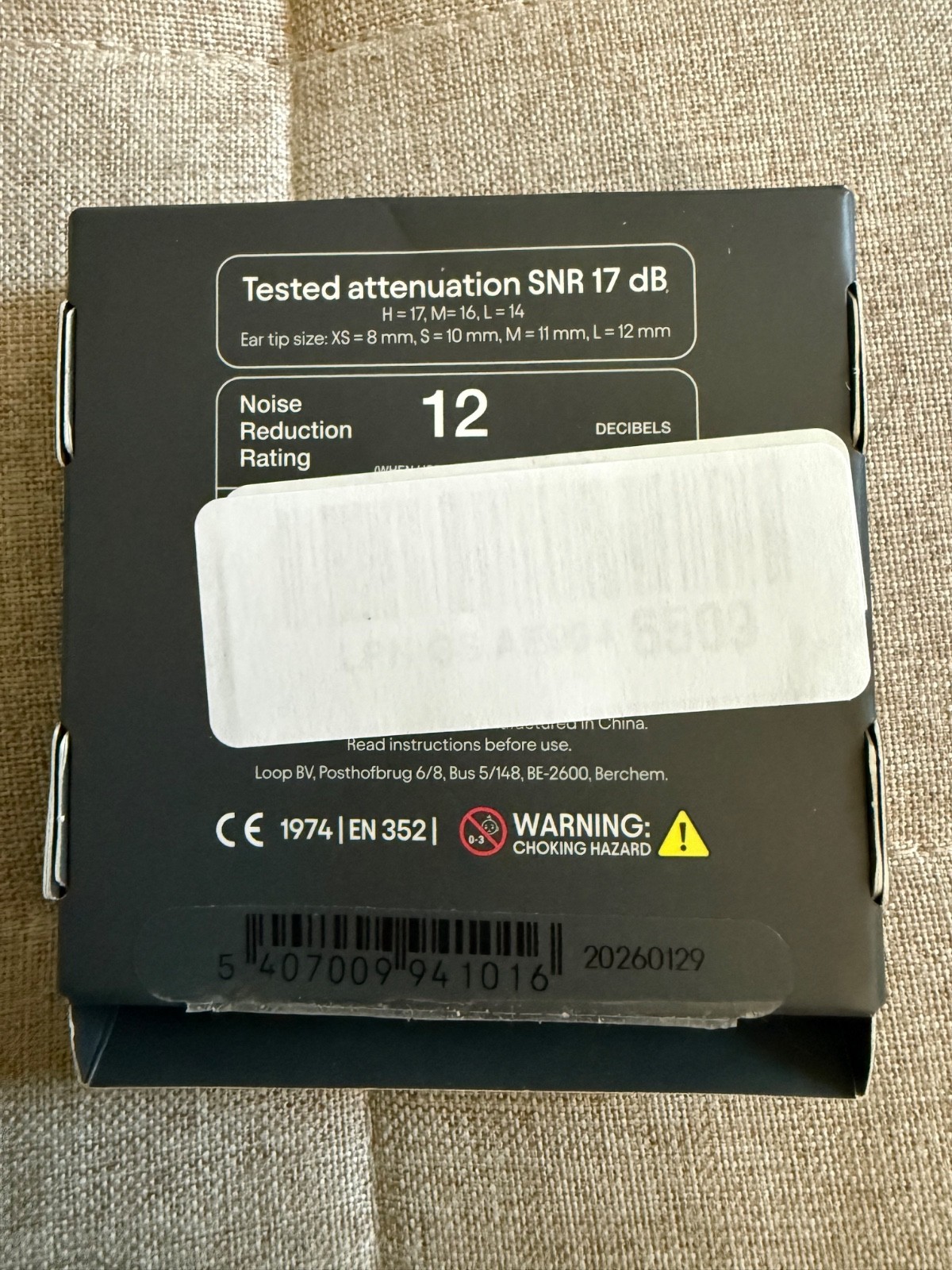 🎧 Loop Experience 2 Earplugs – SNR 17 / NRR 12db -Silver Open Box / New Content