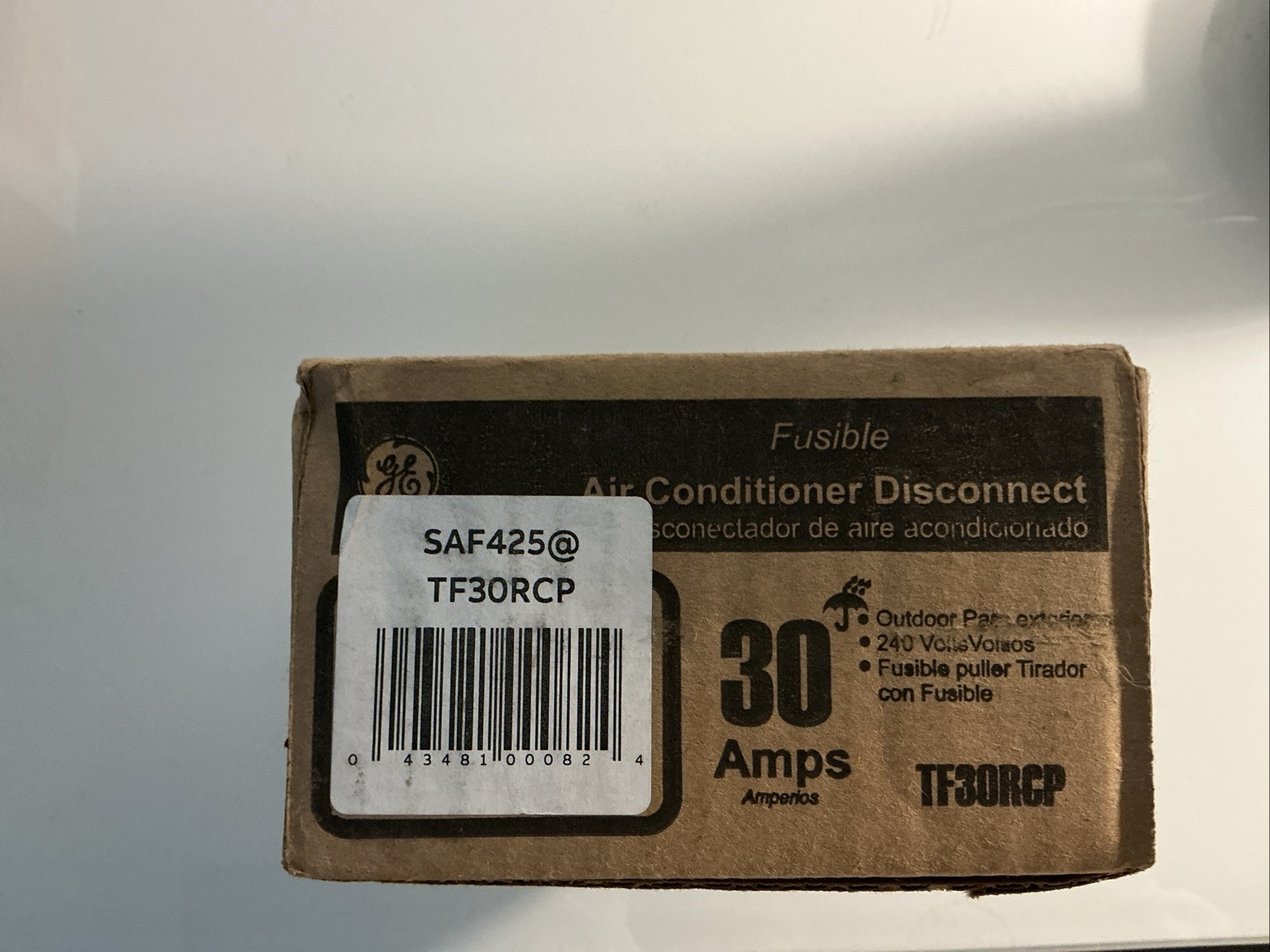 GE TF30RCP 120/240V AC Disconnect Safety Switch – Gray