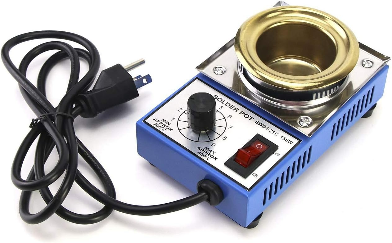 Solder Pot, 150W 110V, 50Mm Soldering Bath Titanium Plate, Capacity 500G 200-450