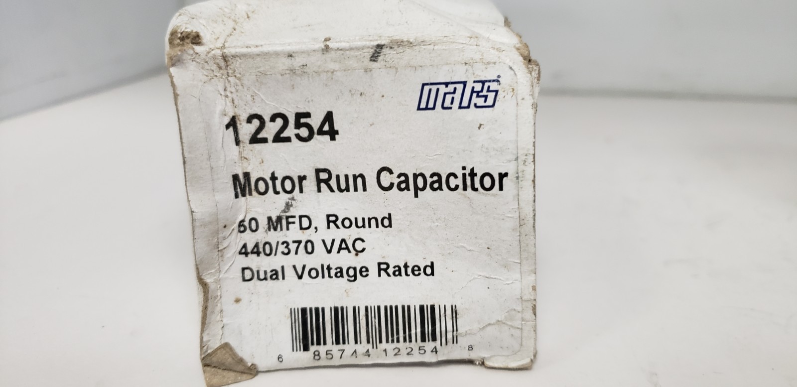 MARS 12254 CAPACITOR, 50 MFD ROUND, 60.0 uf, 440/370VAC, 50/60Hz, NIB