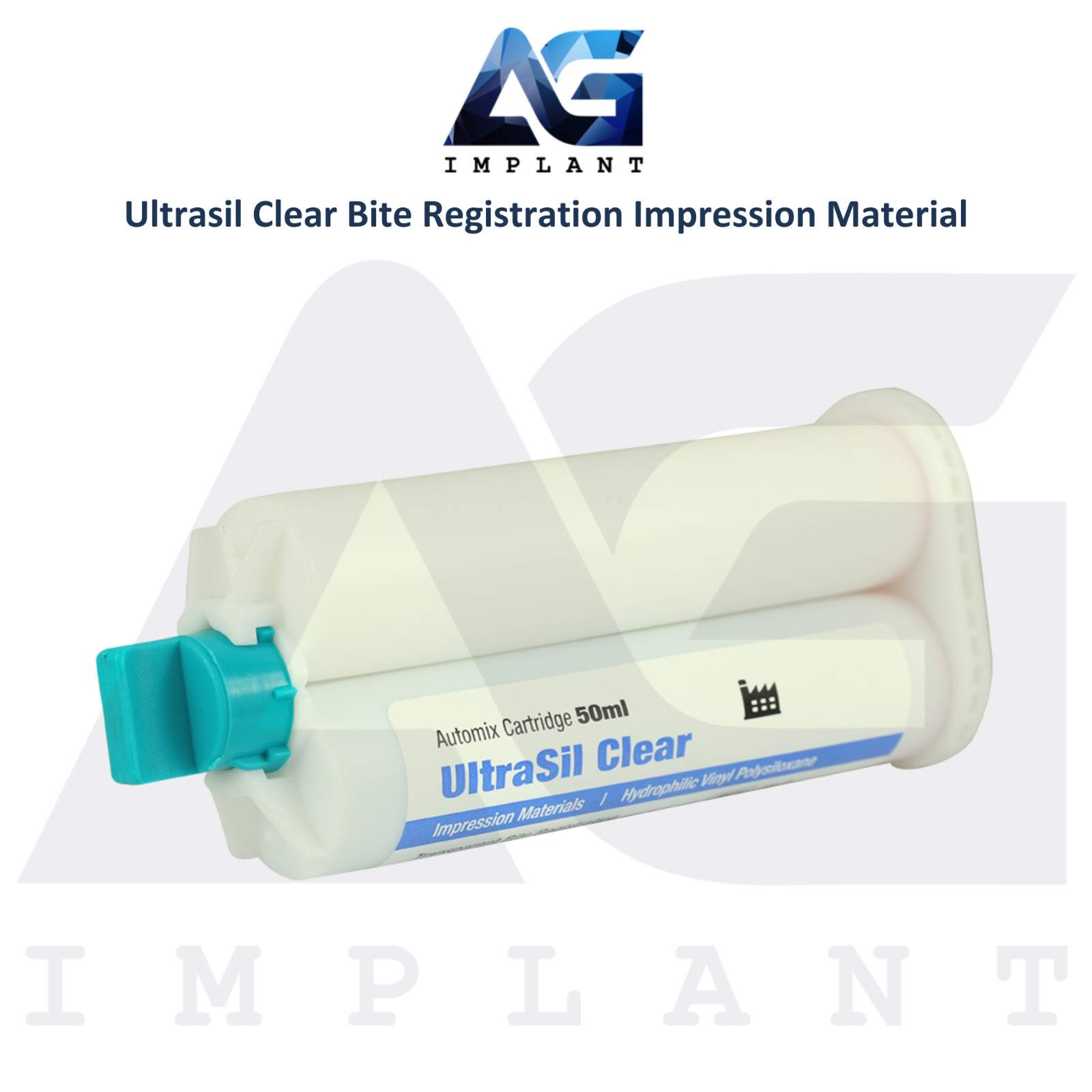 Dental Ultrasil Clear Bite Registration Impression Material 50ml Cartridge