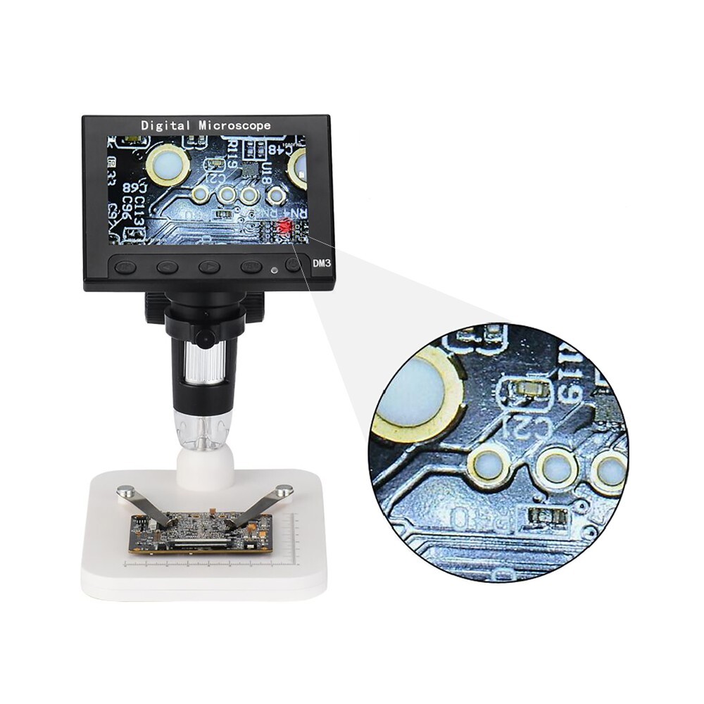 Elikliv 1000X Digital Microscope 4.3» LCD Screen PCB Repair Coin Magnifier LED