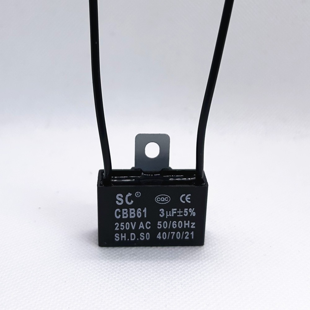 CBB61 250V Capacitor 2 wires 2/3/3.5/4/5/5.5/6/6.5/7/8/9/10/12/15/18/20/25/30 UF
