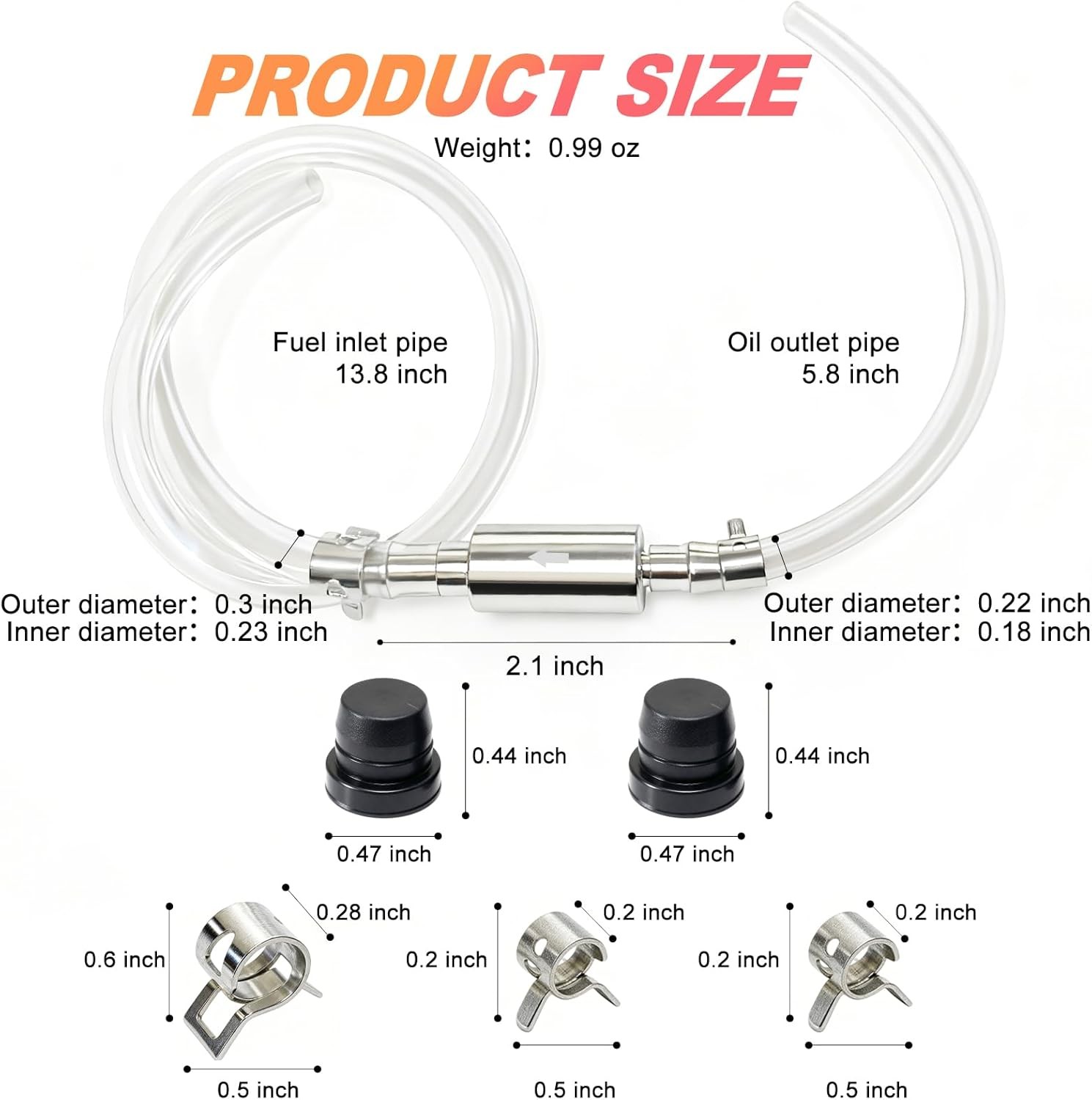 Brake Bleeder Hose with One Way Check Valve – Universal Brake Bleeding Kit