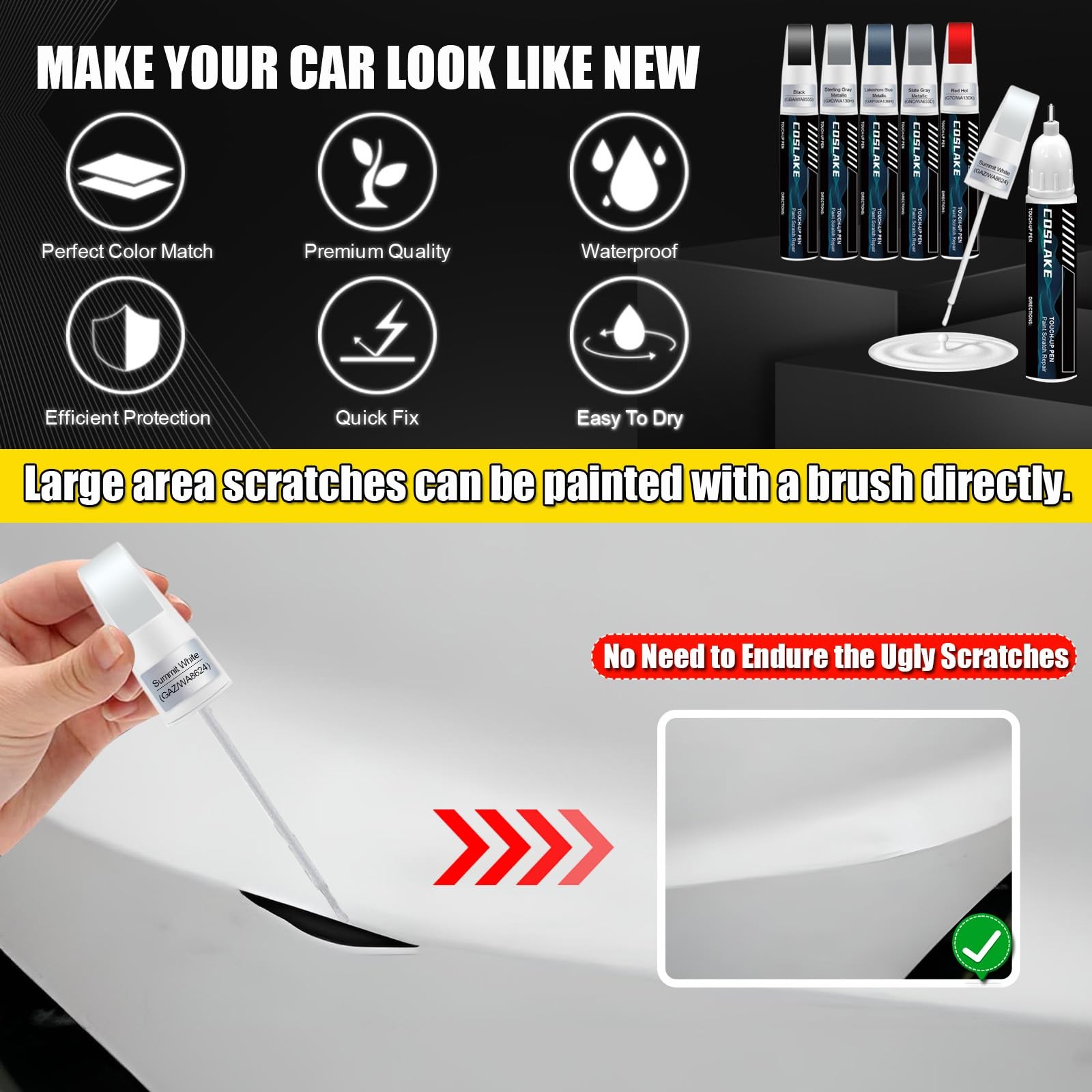 Car Touch Up Paint 12ml Lakeshore Blue Metallic (GXP/WA136H) for Chevrolet