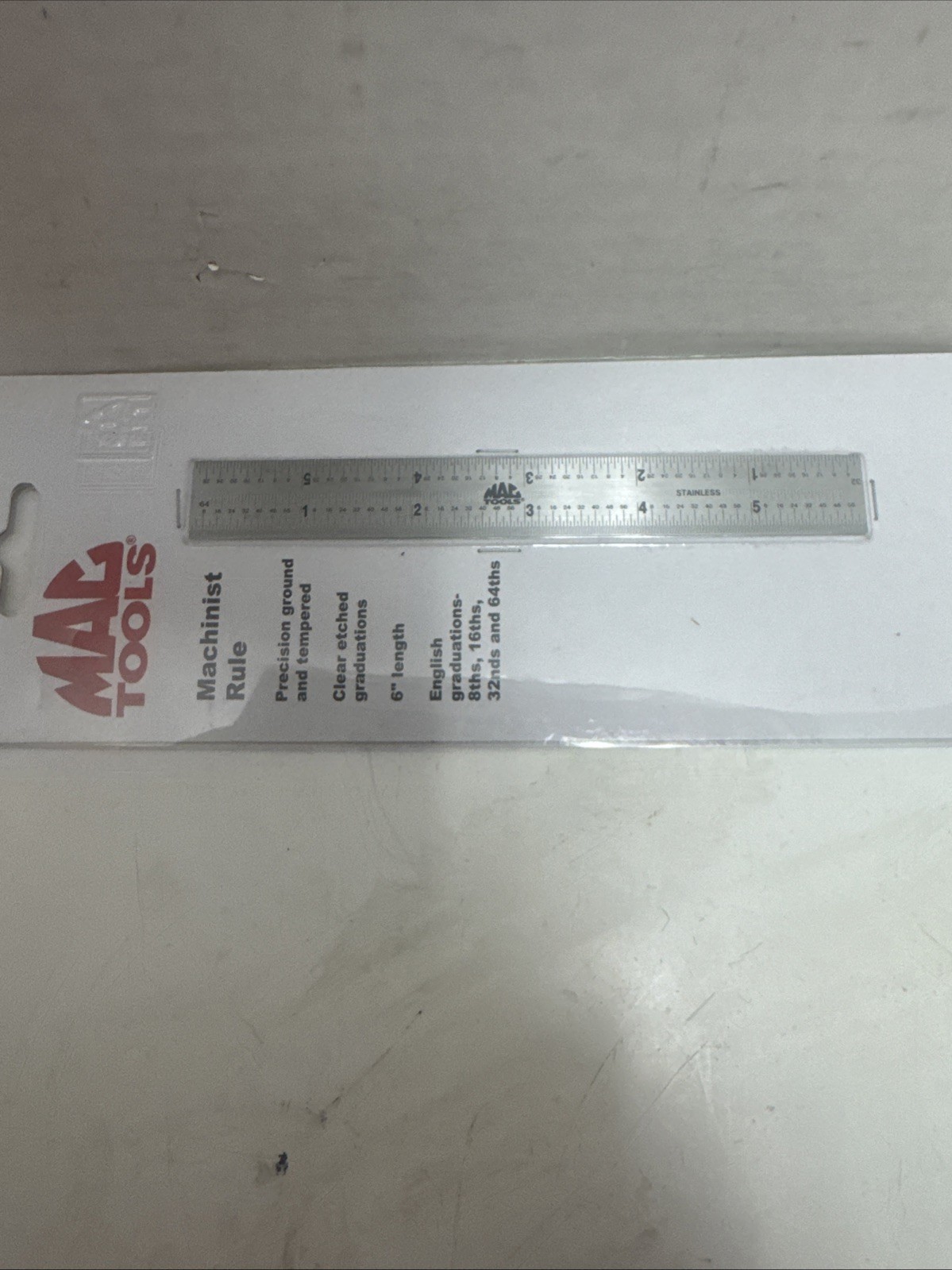 MAG TOOLS 6″ Stainless Steel Machinist Ruler Precision Measuring Tool MPR6 New