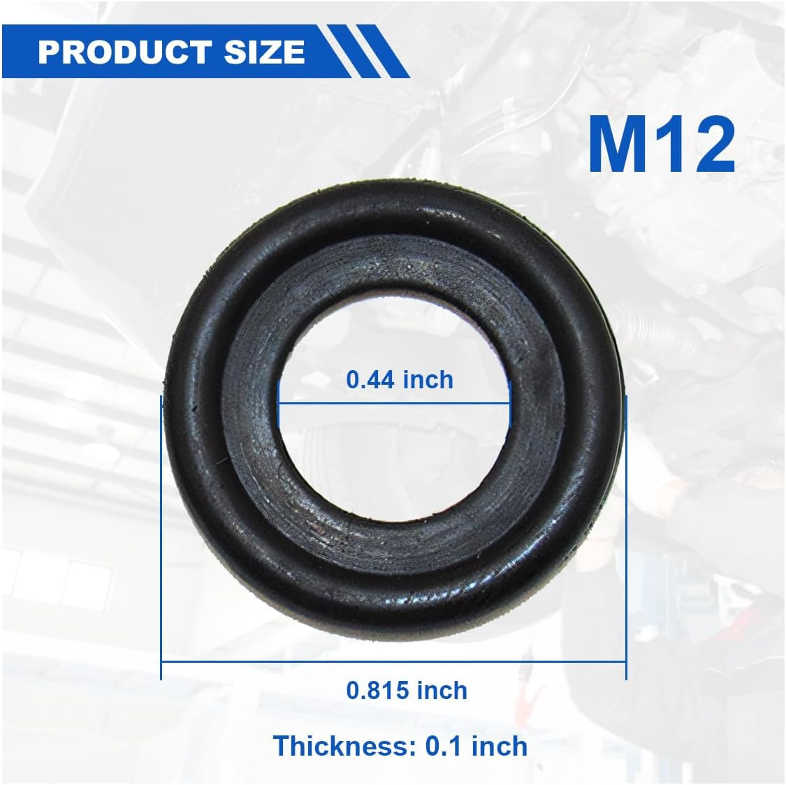 10PCS Oil Drain Plug Gasket Rubber Car Sealing Gasket M12 Crush Washer Repl…