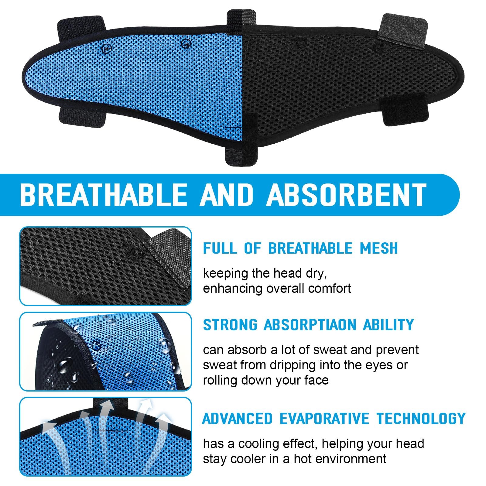 Hard Hat Sweatbands, Sweat Band for Safety Helmet, Washable Hard Hat Cooling …