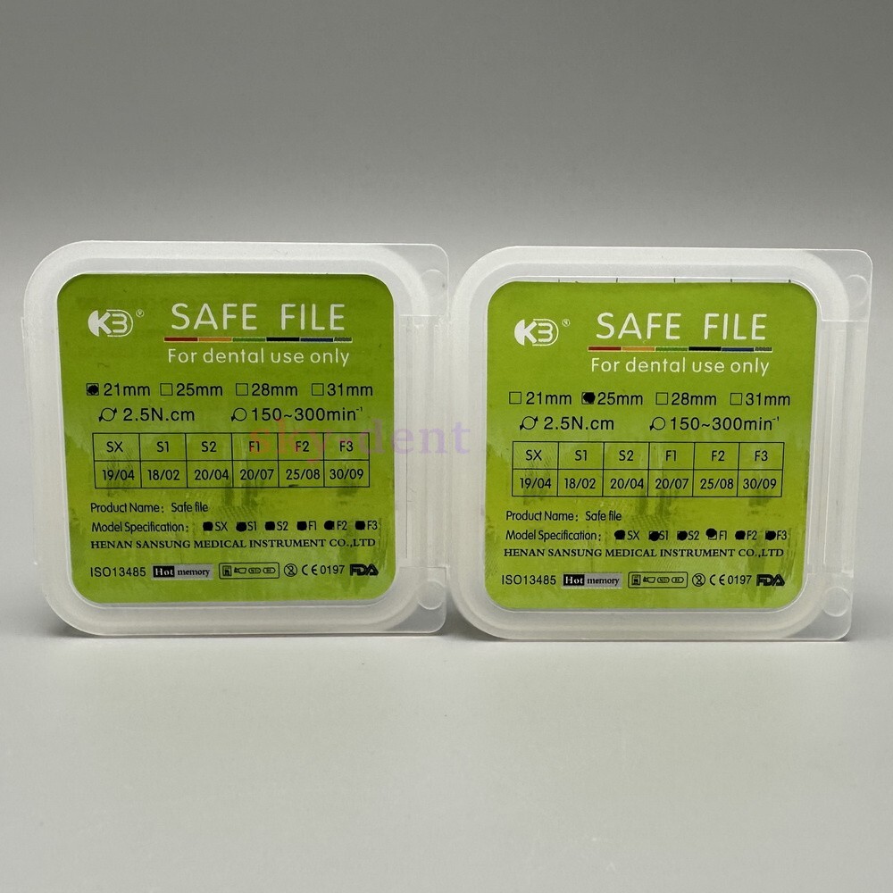6pcs/Box Dental Endo Rotary Files SX-F3 NITI Root Canal Safe Files 21/25/28/31mm