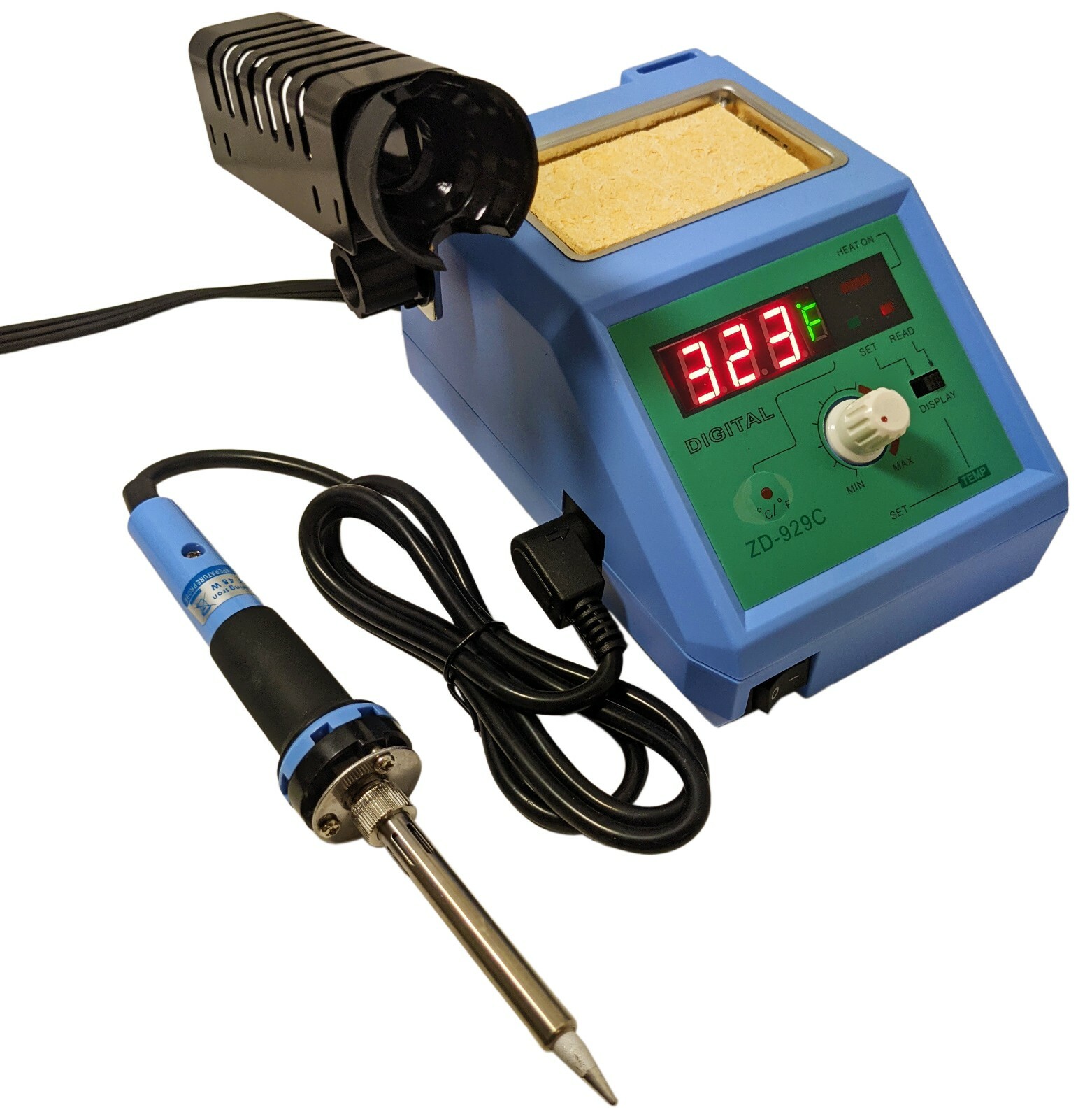 ZD-929C Temperature Adjustable Soldering Station, Digital LED Display, ESD Safe