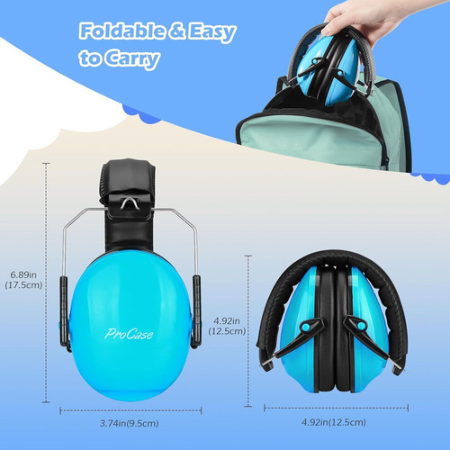 ProCase Noise Cancelling Headphones for Kids Toddler, SNR 27dB Blue