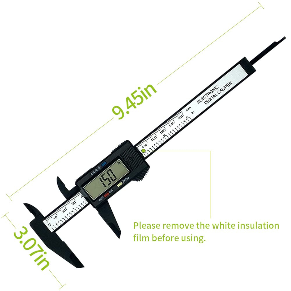 0-6 Inches Digital Caliper with Large LCD Screen and Auto-Off Feature | Inch