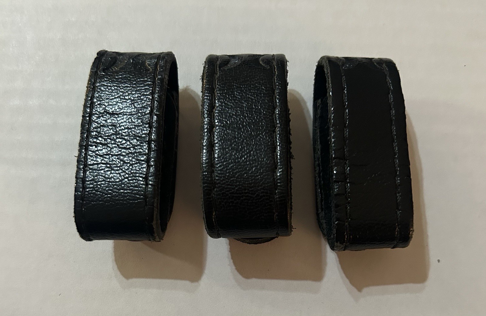 3 Police Duty Belt Basketweave Hook Loop Fastener ~ 2″ Leather – Holster VGC