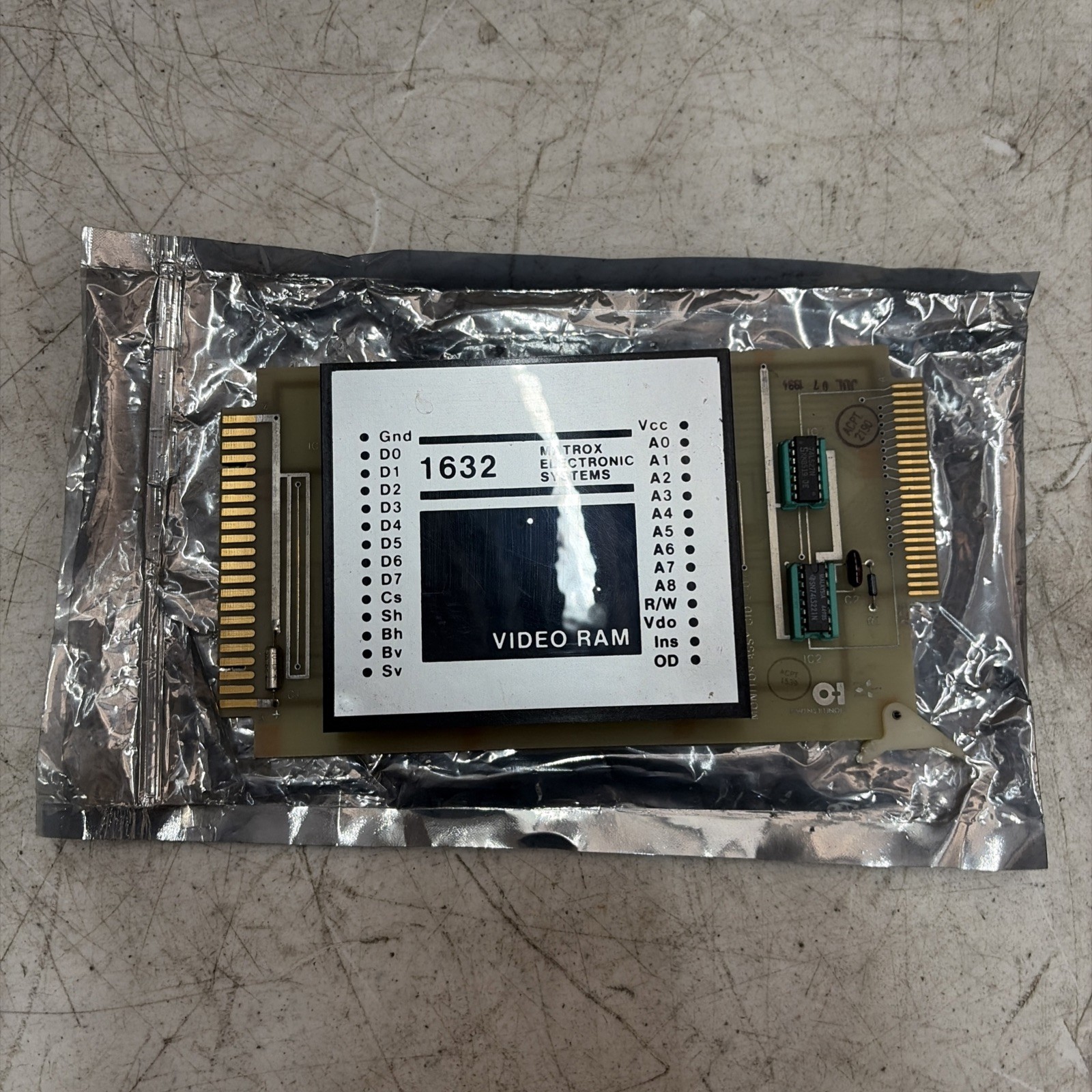 Matrox MTX-1632 Video RAM Display Board Owens-Illinois Industrial Computer