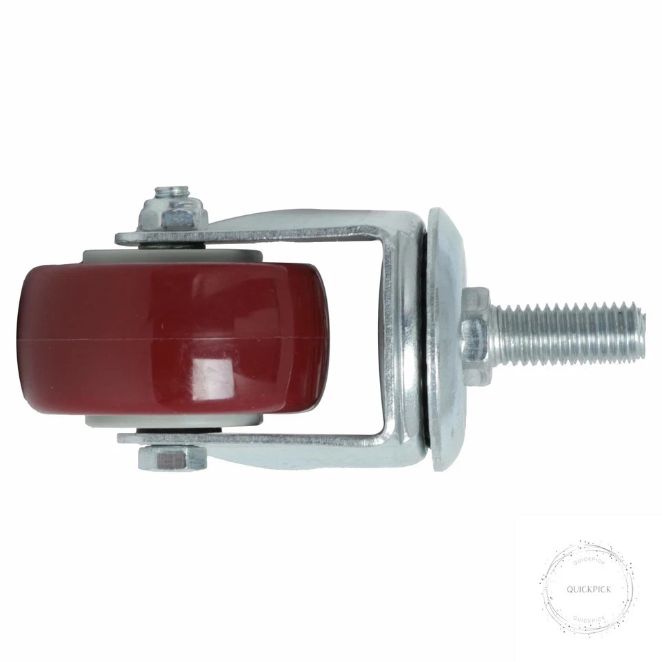 Swivel Caster Wheels 2 Inch Heavy Duty Threaded Stem Casters 3/8″-16×1 Set of 4