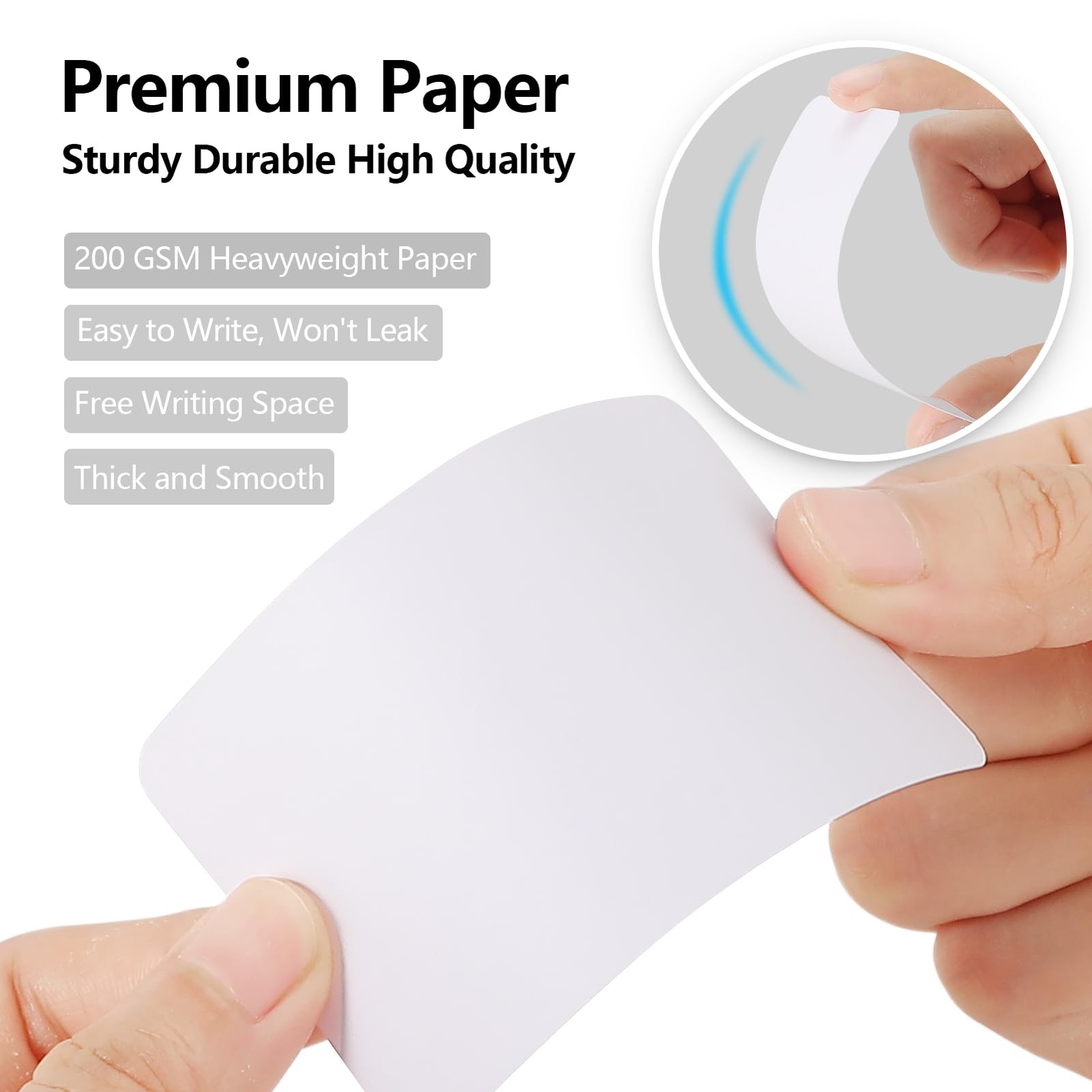 MaxGear 3.5 x 2 Blank Business Cards 100Pcs | 200 GSM White Cardstock, Kraft Pap